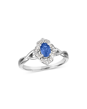 Bloomingdale's Sapphire & Diamond Art Deco Ring in 14K White Gold - 100% Exclusive