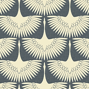 Tempaper Genevieve Gorder Feather Flock Self-adhesive, Removable Wallpaper, Single Roll In Denim Blue