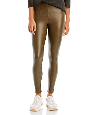 Aqua Faux Leather High Waist Leggings - 100% Exclusive In Olive