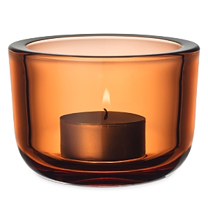 Iittala Valkea Tealight Candle Holder In Orange