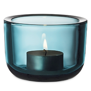 Iittala Valkea Tealight Candle Holder In Sea Blue