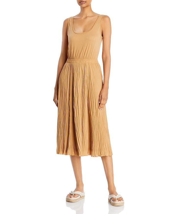 Vince Pleated Scoop Neck Tank Dress Bloomingdale s