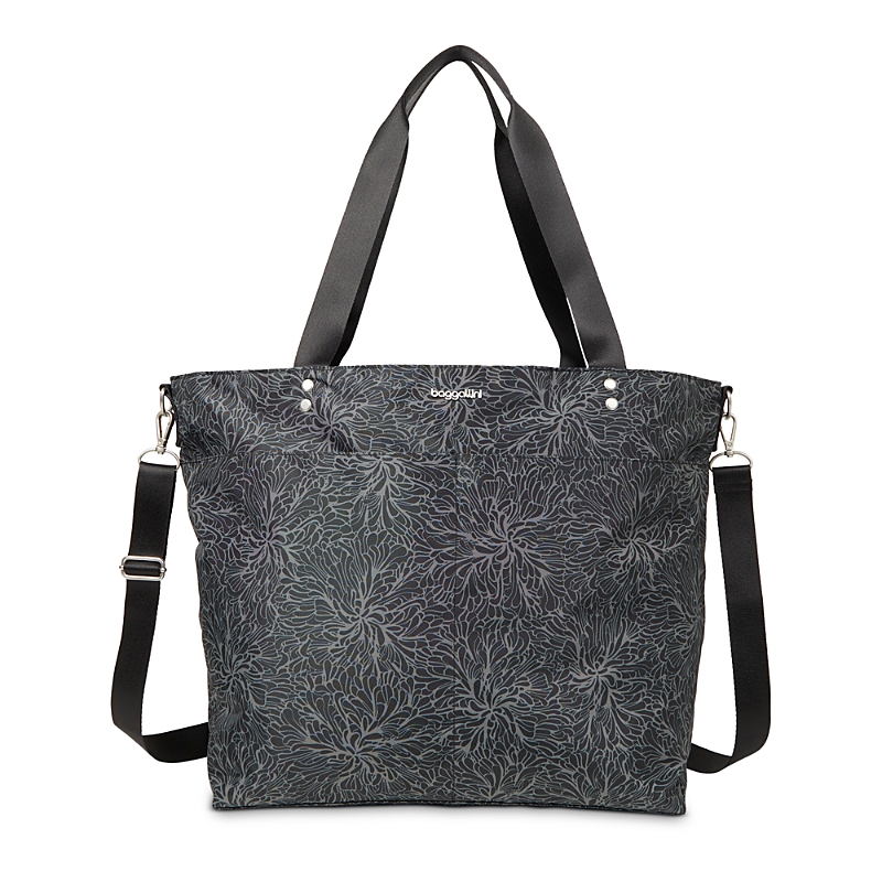 Baggallini Large Carryall Tote In Midnight Blossom Print
