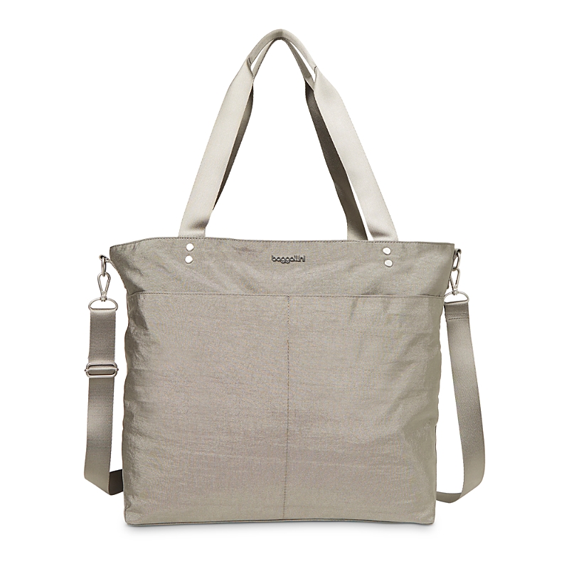 Baggallini Medium Carryall Tote In Sterling Shimmer