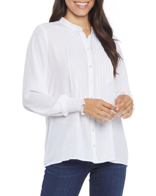 NYDJ Pleated Peasant Blouse 