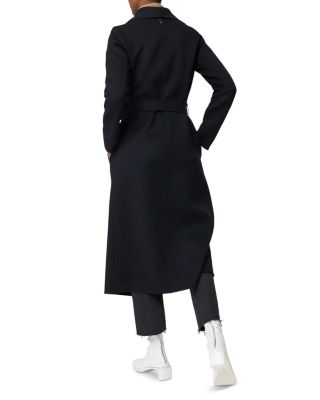 black wool coat with belt