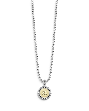 Lagos Signature Caviar Initial Pendant Necklace