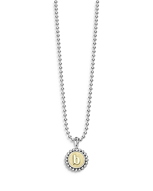 Lagos Signature Caviar Initial Pendant Necklace In B