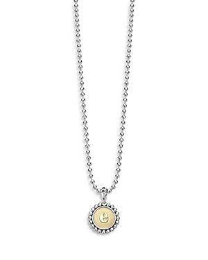 Lagos Signature Caviar Initial Pendant Necklace