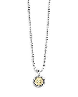 Lagos Signature Caviar Initial Pendant Necklace