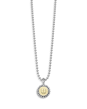 Lagos Signature Caviar Initial Pendant Necklace