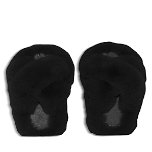 Shop Apparis Biba Faux Fur Slippers In Noir