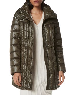 chocolate brown puffer jacket with hood