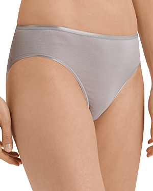 HANRO COTTON SEAMLESS HIGH-CUT FULL BRIEFS,71626