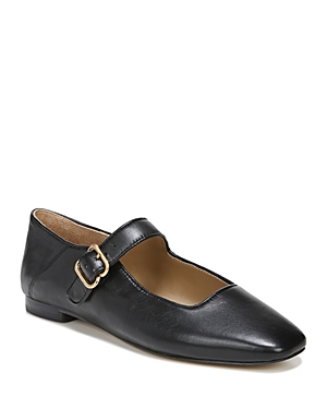 Shop Sam Edelman Women's Michaela Buckled Flats In Black Leather