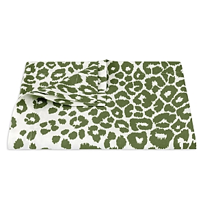Shop Matouk Iconic Leopard Tablecloth, 126 X 70 In Green