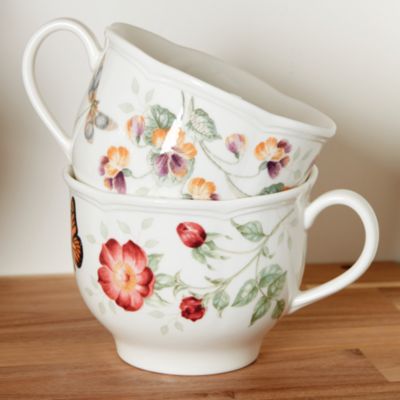 Butterfly Meadow Latte Mug Set, Set of 2