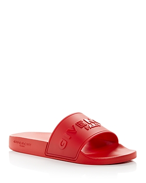 Givenchy Men's Slide Sandals In Red