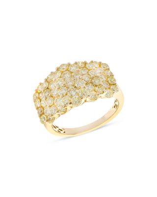 Bloomingdale's Fine Collection Yellow Diamond Cluster Statement Ring in 14K Yellow Gold, 3.05 ct. t. w. - Exclusive