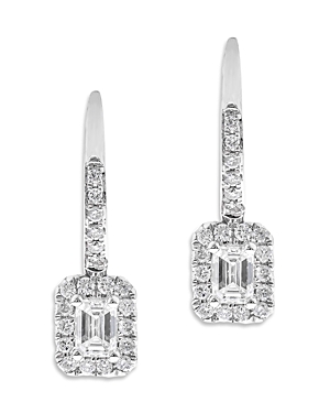 Bloomingdale’s Mosaic Diamond Huggie Hoop Earrings in 14K White Gold, 0.65 ct. t.w. - 100% Exclusive