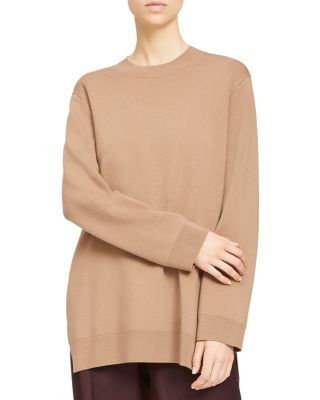 Empire Wool Interlock Tunic In Light Camel