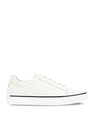 Shop Tod's Men's Casetta Low Top Sneakers In Off White