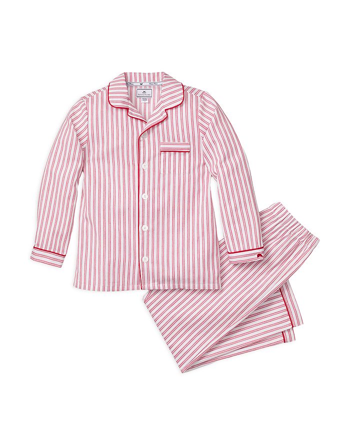 Petite Plume Unisex Antique Red Ticking Pajama Set - Baby, Little Kid, Big Kid