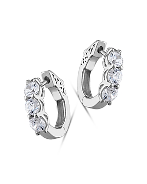 Bloomingdale's Diamond Huggie Hoop Earrings In 14k White Gold, 1.50 Ct. T. W. - Exclusive In White