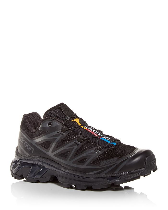 Shop Salomon Unisex Xt-6 Sportstyle Low Top Sneakers In Black
