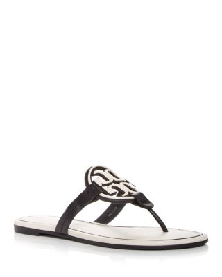 tory burch black and white sandals