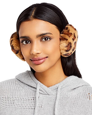 Surell Surrell Rex Rabbit Faux Fur Earmuff In Leopard