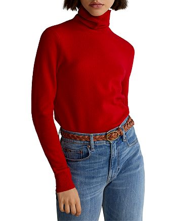 Ralph Lauren Cashmere Ribbed Turtleneck Sweater | Bloomingdale's