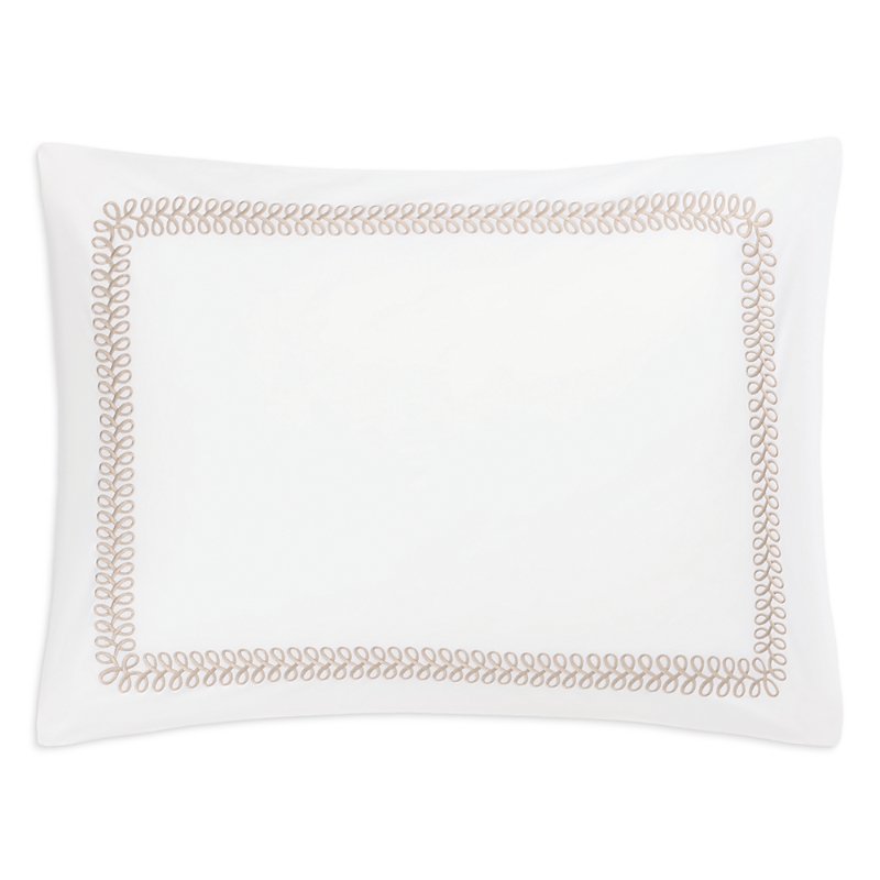 Matouk Astor Braid Standard Sham In Dune