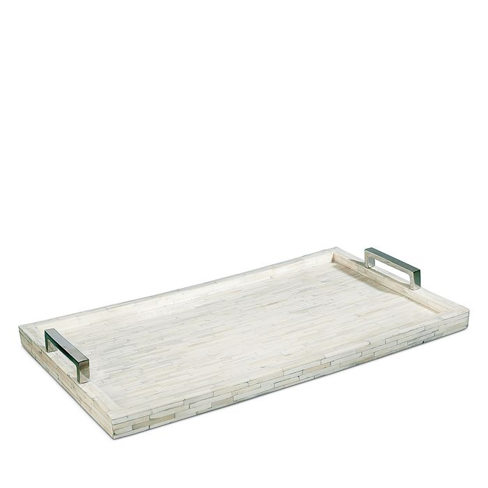 Design White Bone and Nickel Tray