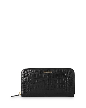 Whistles Croc Embossed Leather Long Wallet