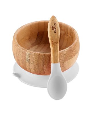 Avanchy Bamboo Suction Baby Bowl and Spoon - Ages 4 months+