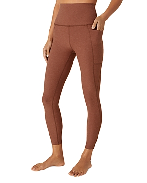 Shop Beyond Yoga Everyday Space-dye High-rise Leggings In Copper Hea