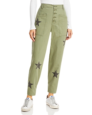 PISTOLA TAMMY STAR PRINT HIGH RISE TROUSERS,P6136SOL-ROY