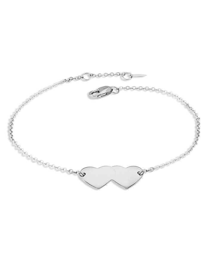Bloomingdale's Double Heart Link Bracelet in Sterling Silver 100
