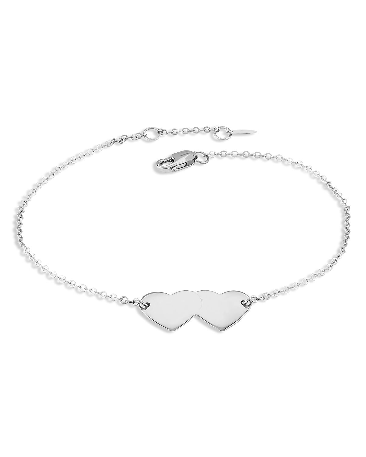 Bloomingdale's Fine Collection Double Heart Link Bracelet