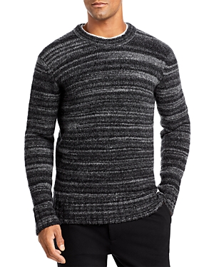 Michael Kors Merino Wool Blend Painterly Stripe Regular Fit Crewneck Sweater