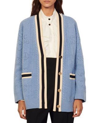blue cardigan jacket