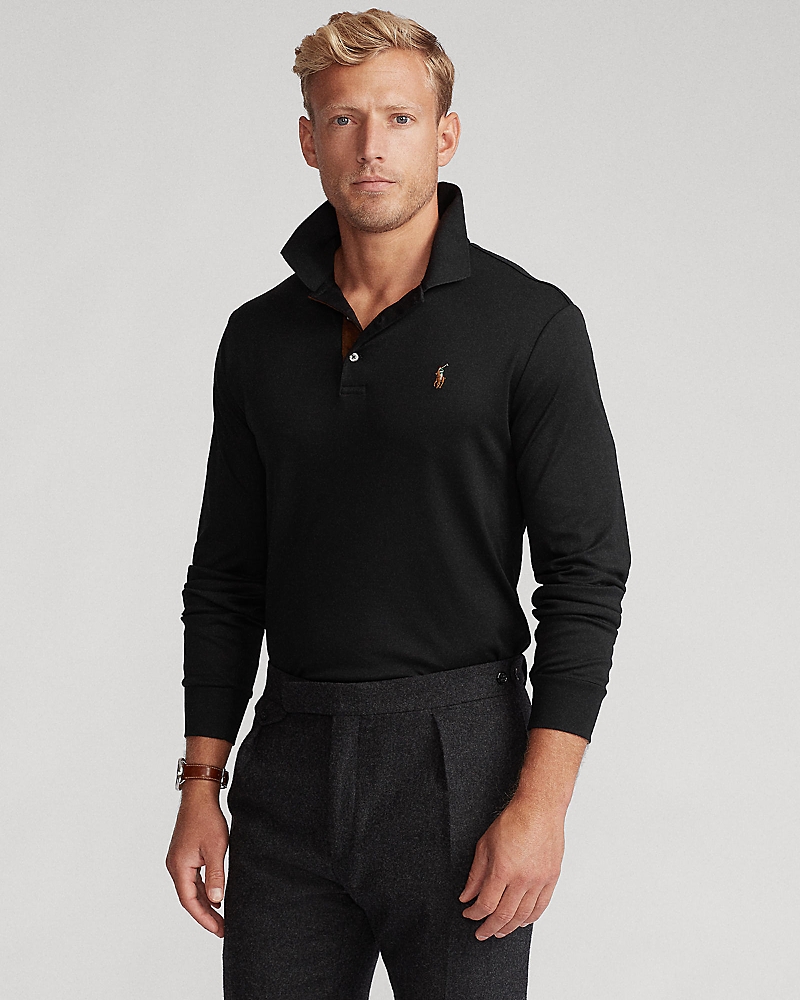 Polo Ralph Lauren Classic Fit Soft Cotton Long-sleeve Polo Shirt In Polo Black