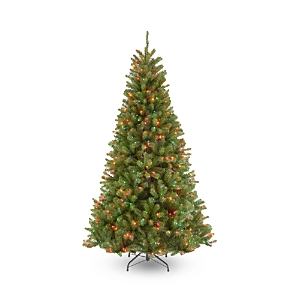 National Tree Company 7.5' North Valley Spruce Hinged Tree with 550 Multi-Color Lights