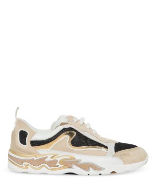 Women's Flame Gold Trainer Sneakers