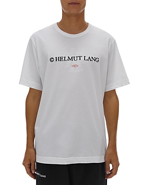 Helmut Lang Men's Layered Logo Short-sleeve Cotton Tee In White
