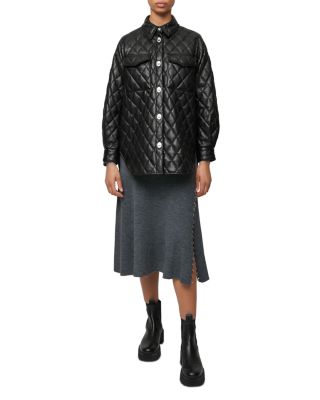 quilted faux leather jacket