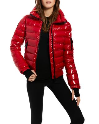 red puffer womens coat