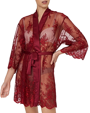 Rya Collection Plus Darling Lace Cover Up In Sangria
