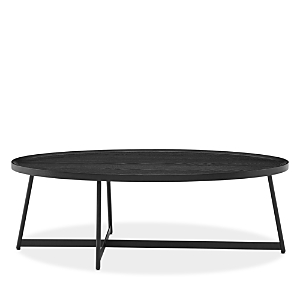 Euro Style Niklaus Oval Coffee Table In Black